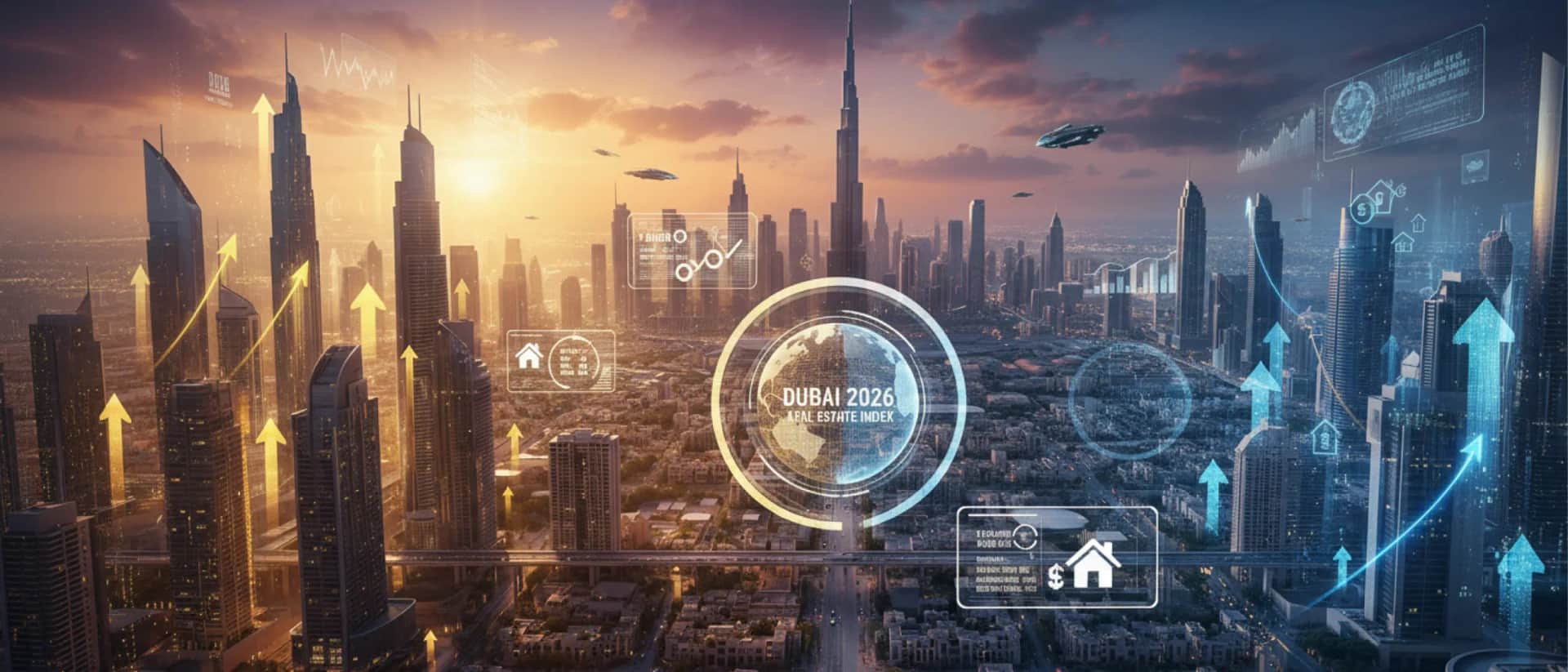 Dubai skyline with 2026 real estate growth
