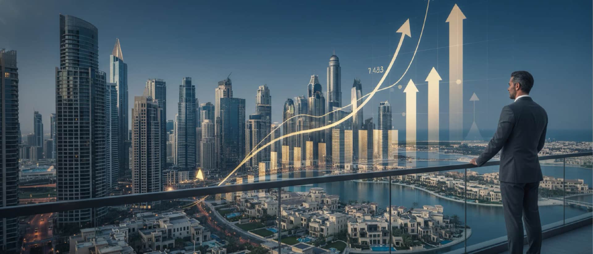 Dubai Skyline Showing Real Estate Growth Trend