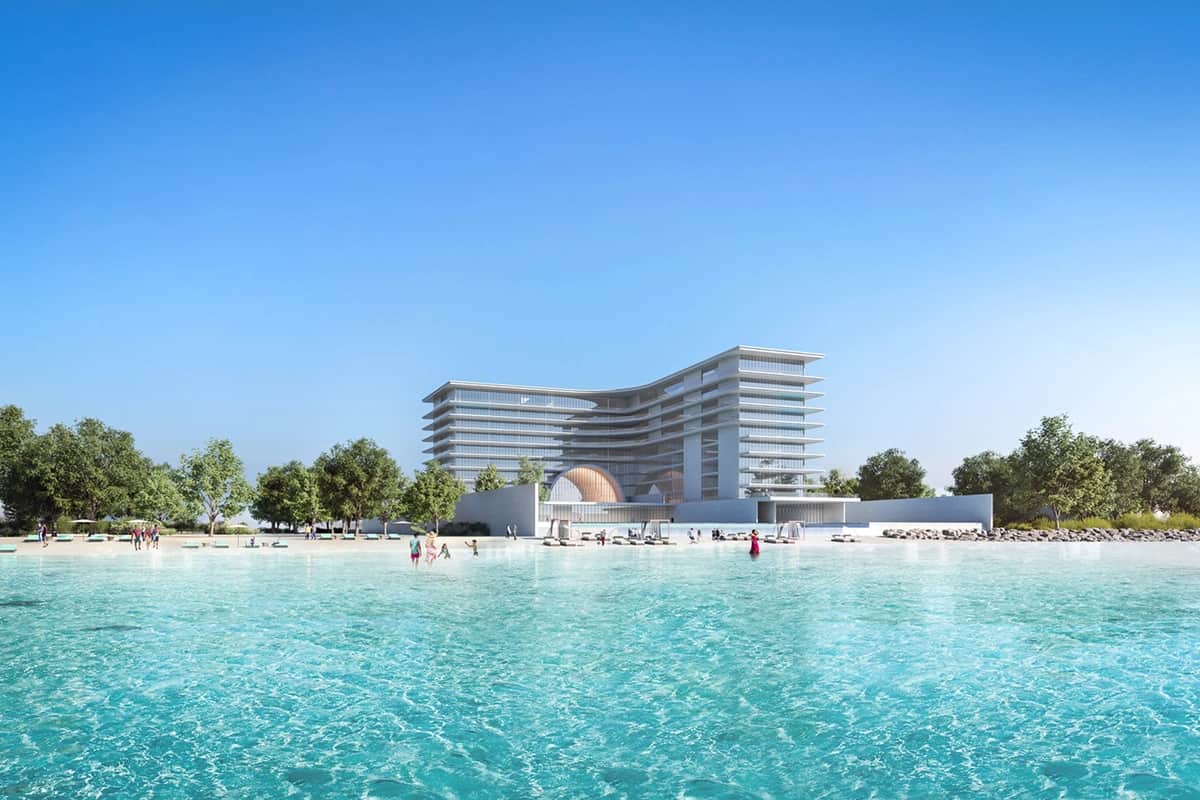 Upscale coastal resort with stunning architecture.