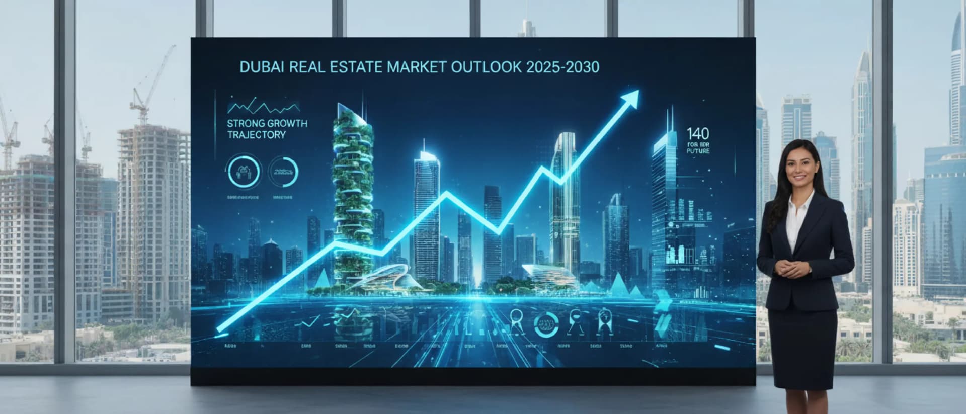 Dubai real estate market outlook 2025–2030 chart