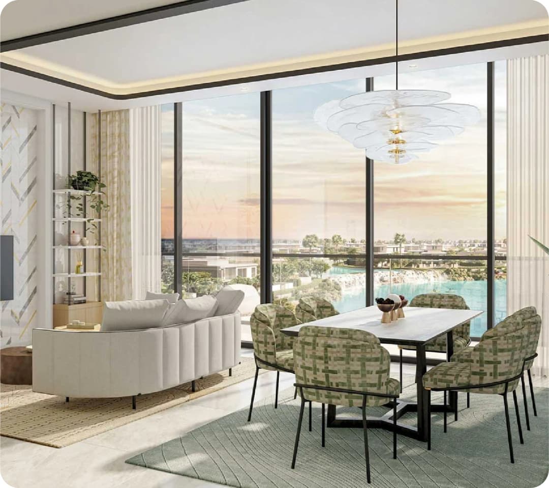 The Radisson Hotel in Dubai Damac Hills with golf course views