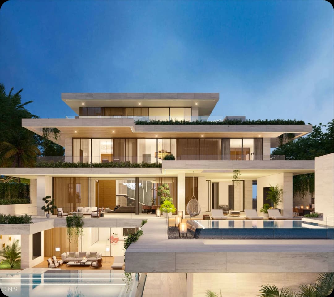 Elysian Mansions | Tilal Al Ghaf at twilight
