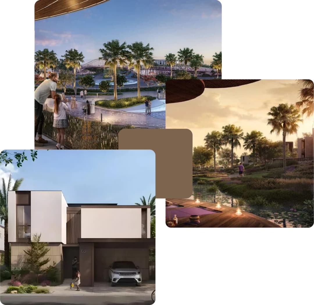 Family parks, sunset walkways, and modern villas