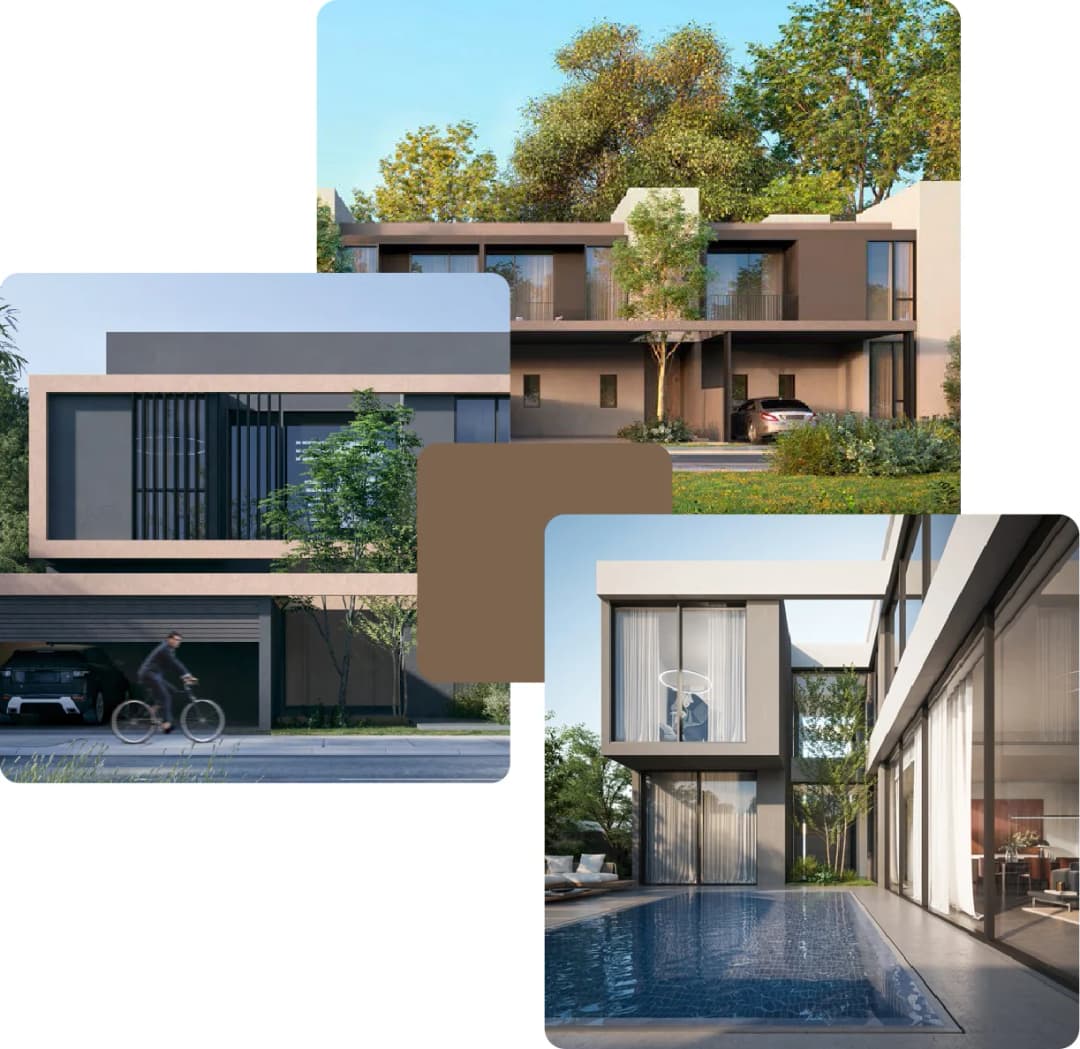 Contemporary home with a modern design and outdoor pool area