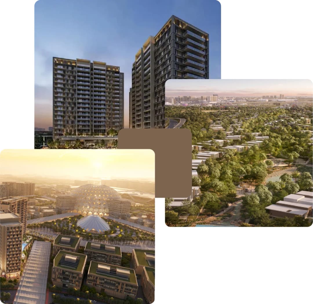 High-rises and greenery in a smart eco-community