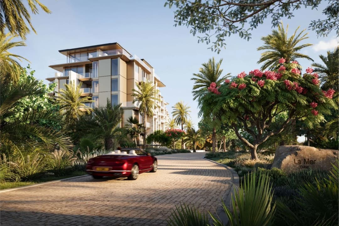 Luxury apartments with a beachfront view and modern interiors
