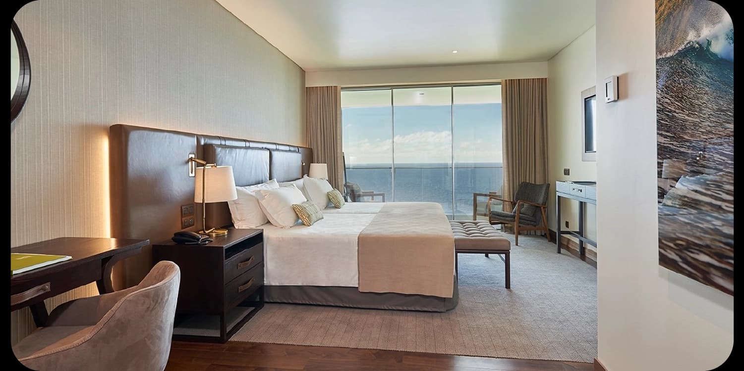 Bedroom with ocean view and balcony
