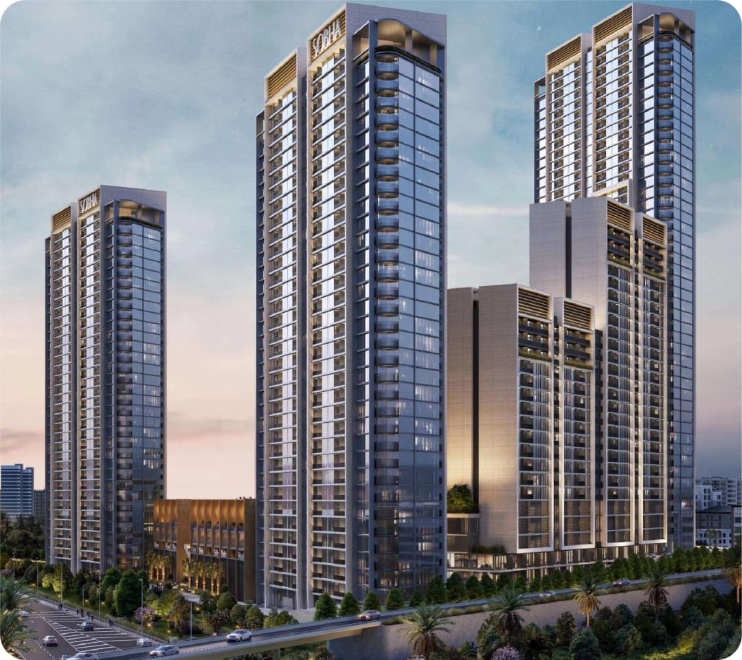 Sleek residential towers with contemporary design