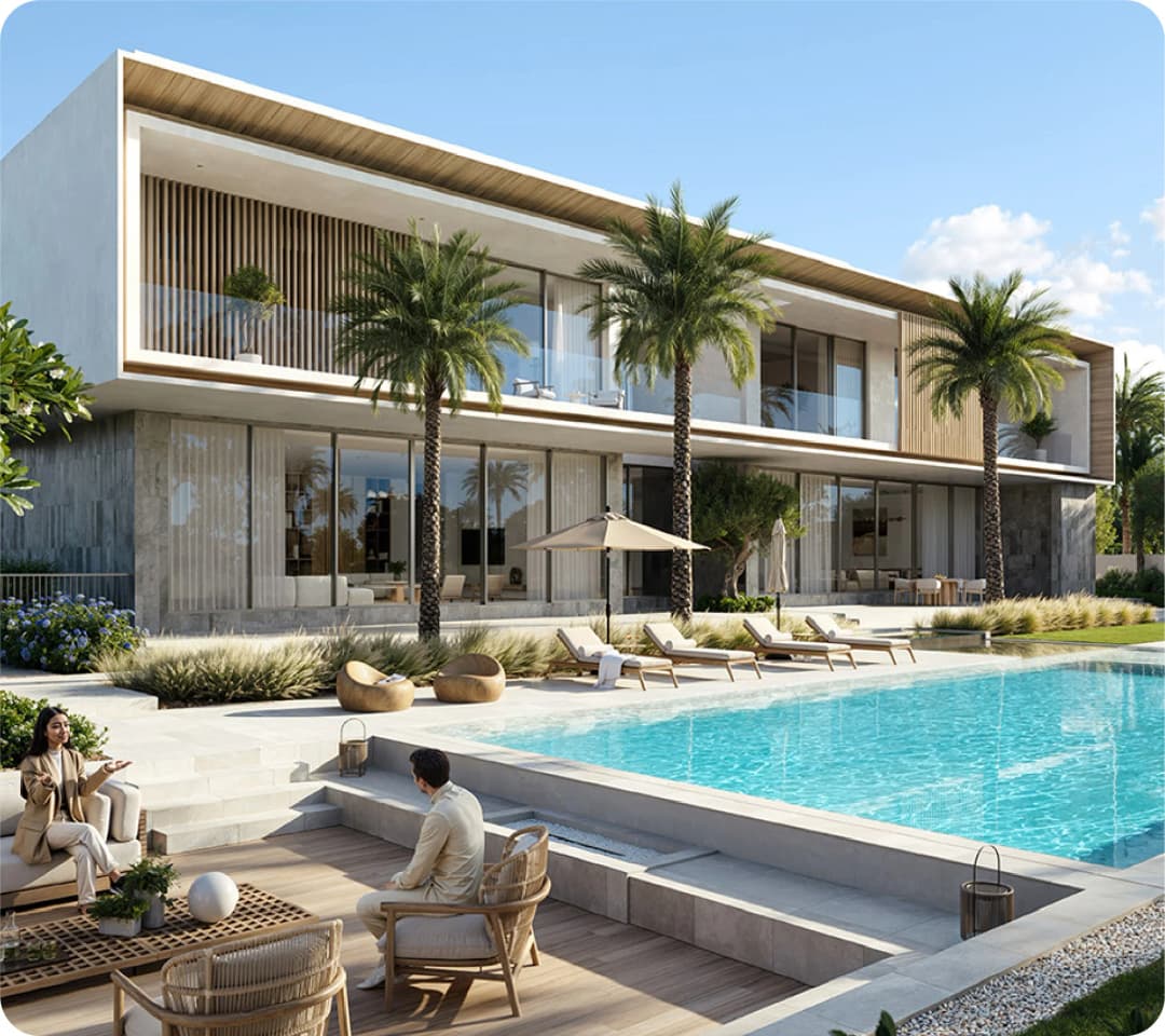 Elegant residences with balconies and outdoor spaces