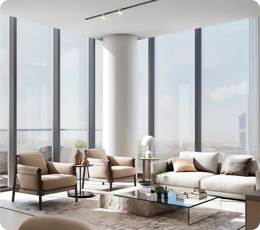 A wide shot showcasing Emaar's The Heights development