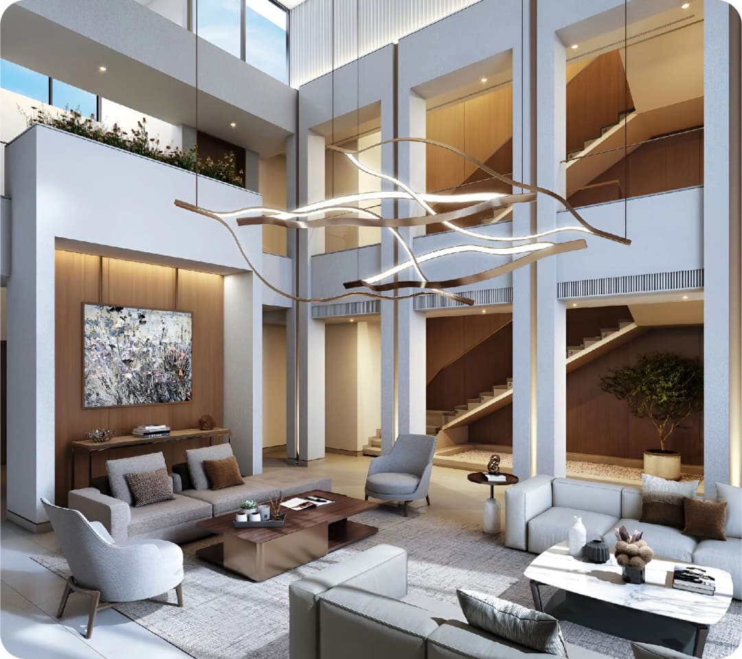 Modern Sobha Hartland 2 villa with luxury cars