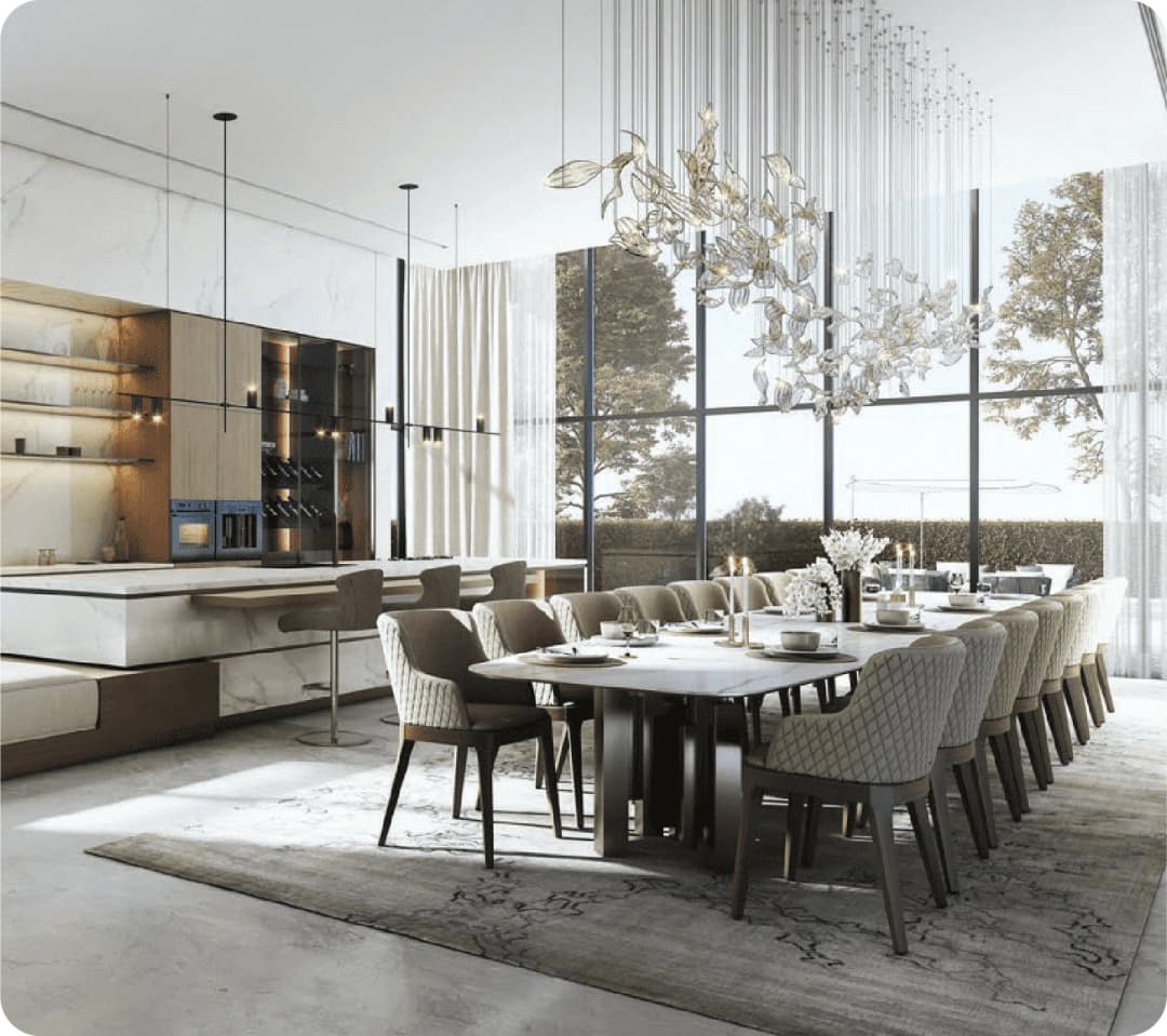 Modern Sobha Hartland 2 villa with luxury cars