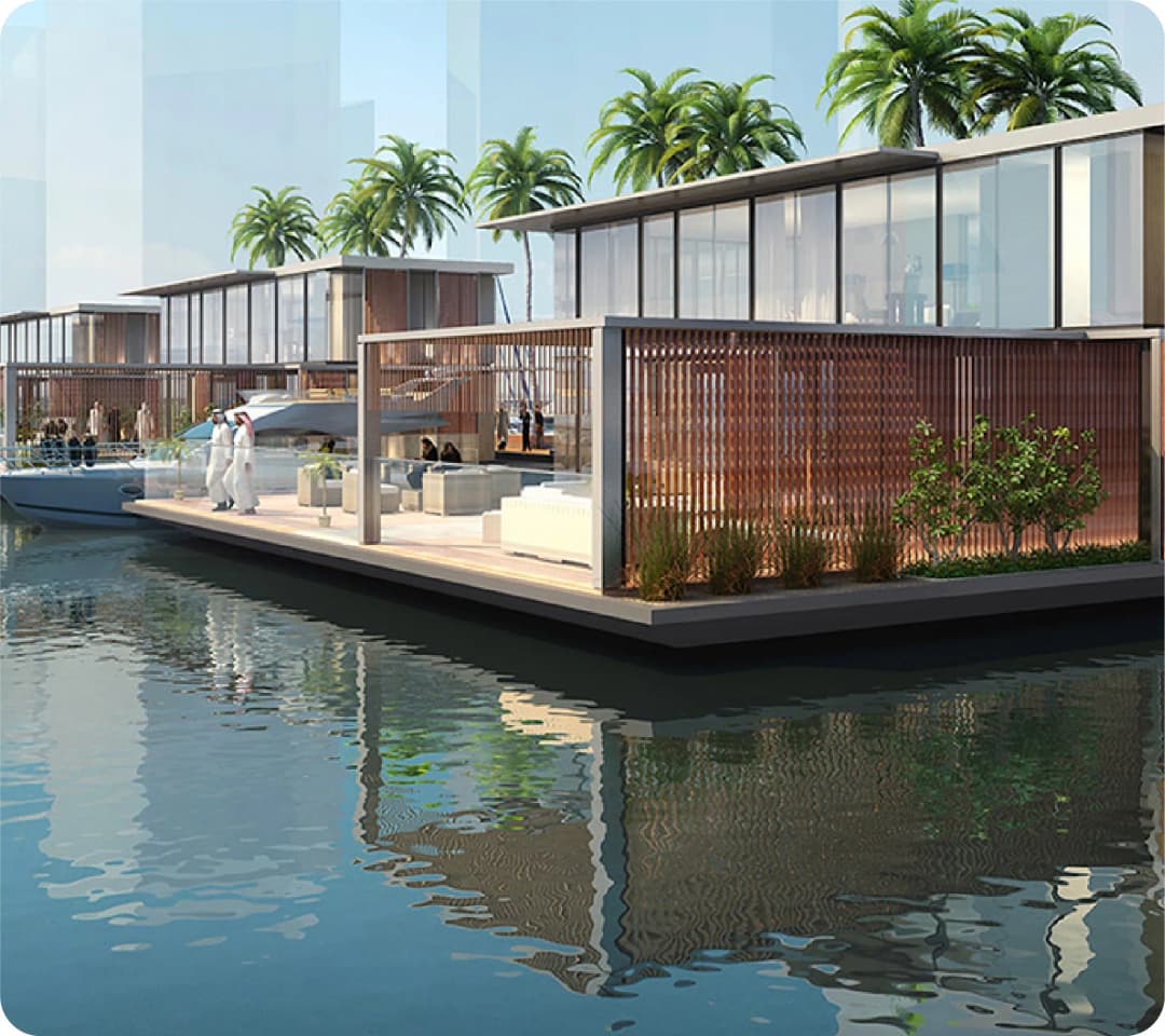 Floating villas in Marasi Business Bay