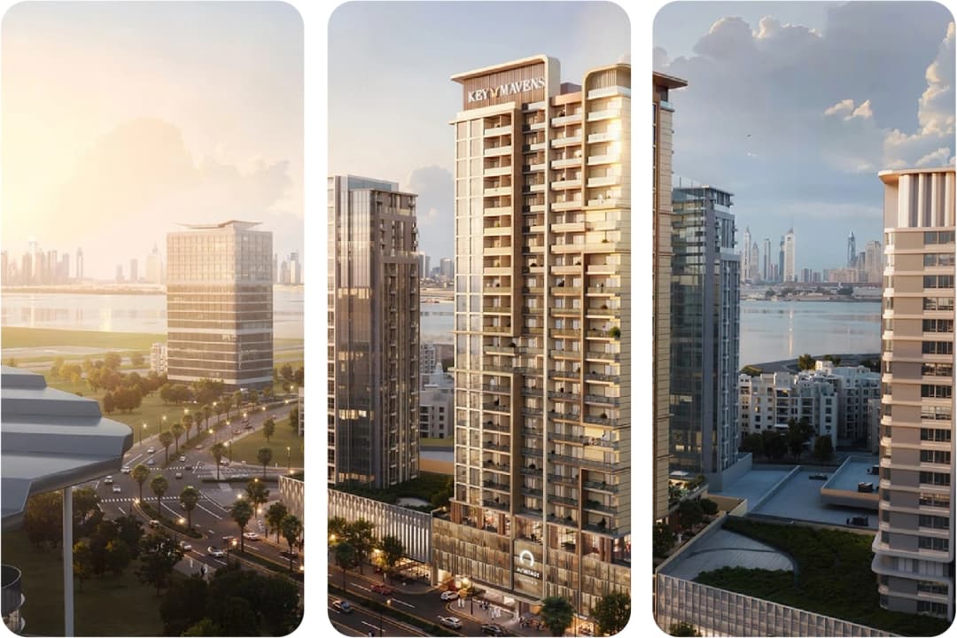 Luxury high-rise apartments overlooking city