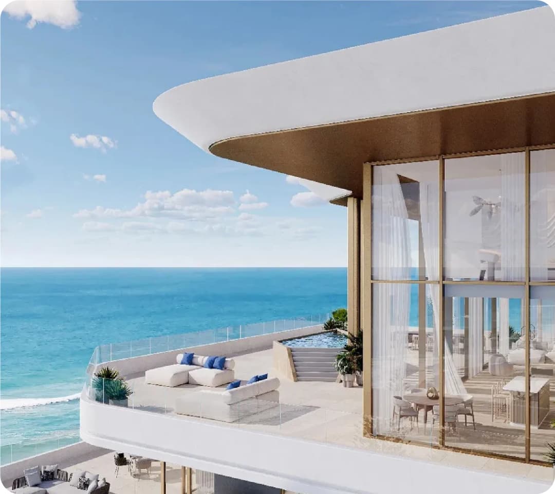 Luxurious beachfront property with panoramic ocean view
