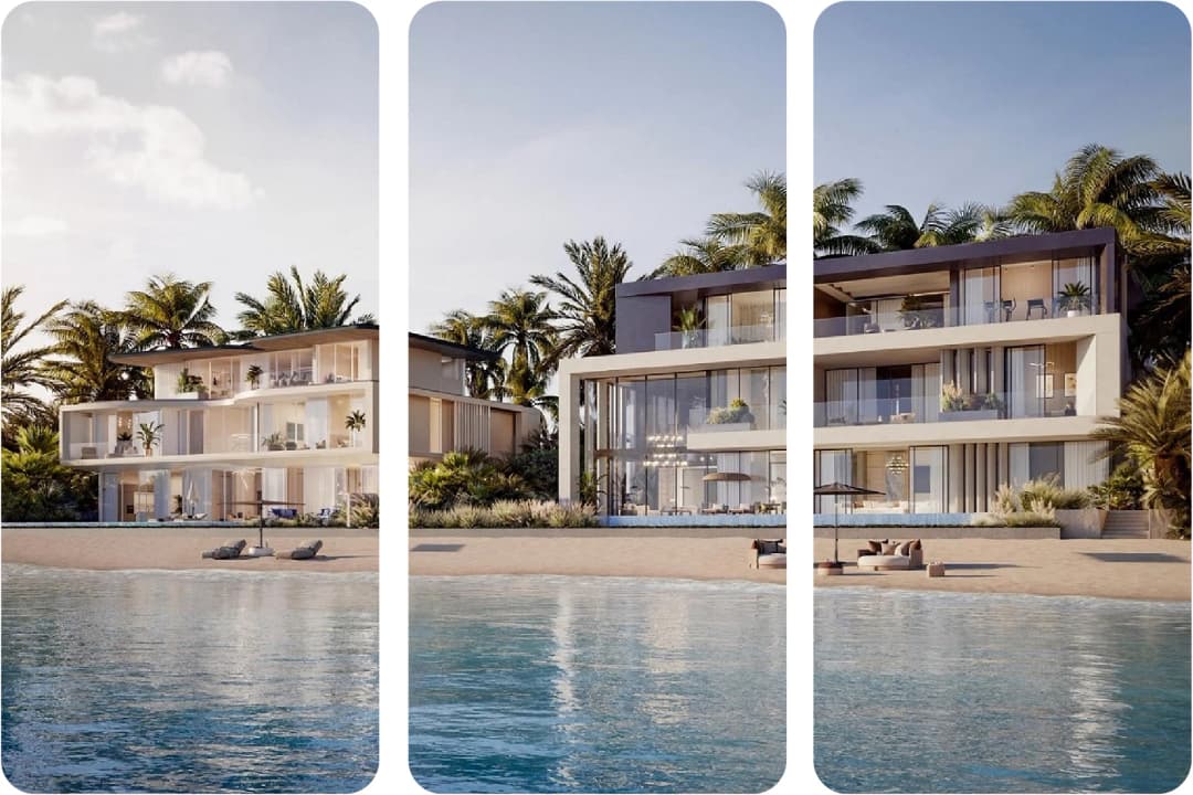 Luxury beachfront villa with modern design and poolside