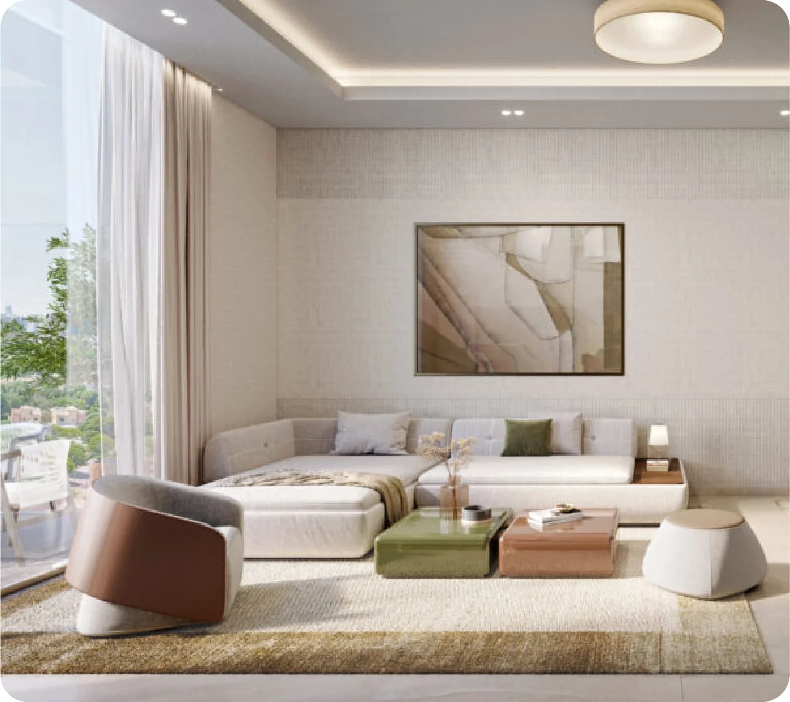 Modern residential buildings in Meydan City, Dubai