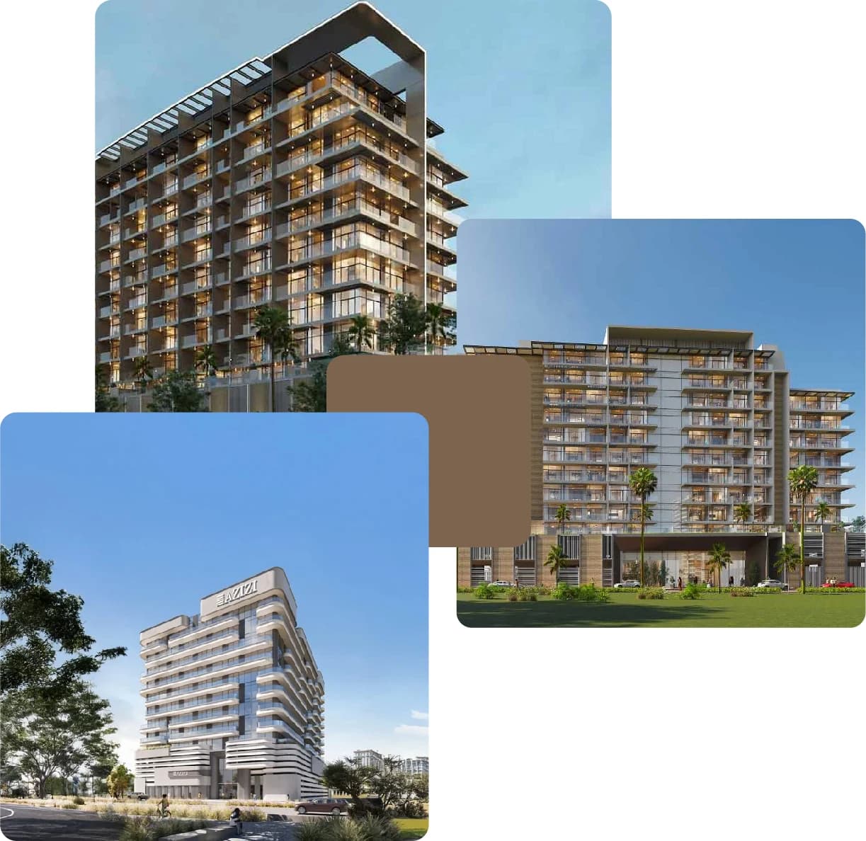Modern villas in organized community rows