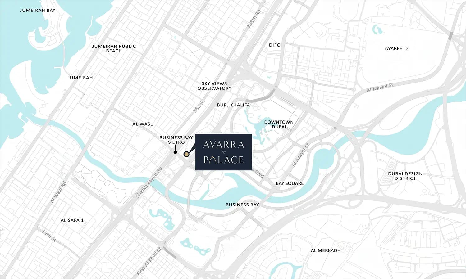 Emaar Avarra by Palace at Business Bay master plan