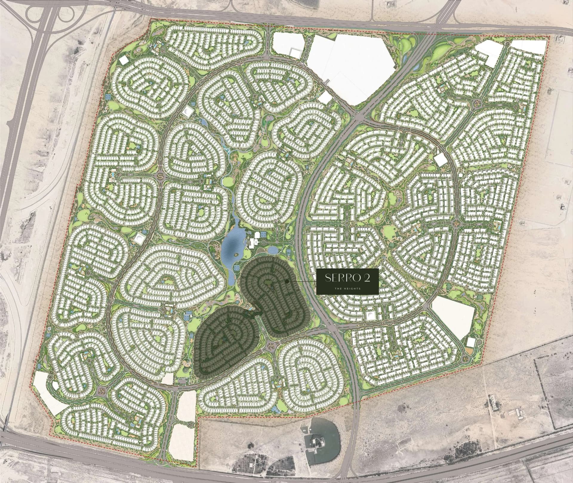 The Serro 2 masterplan community layout in Dubai