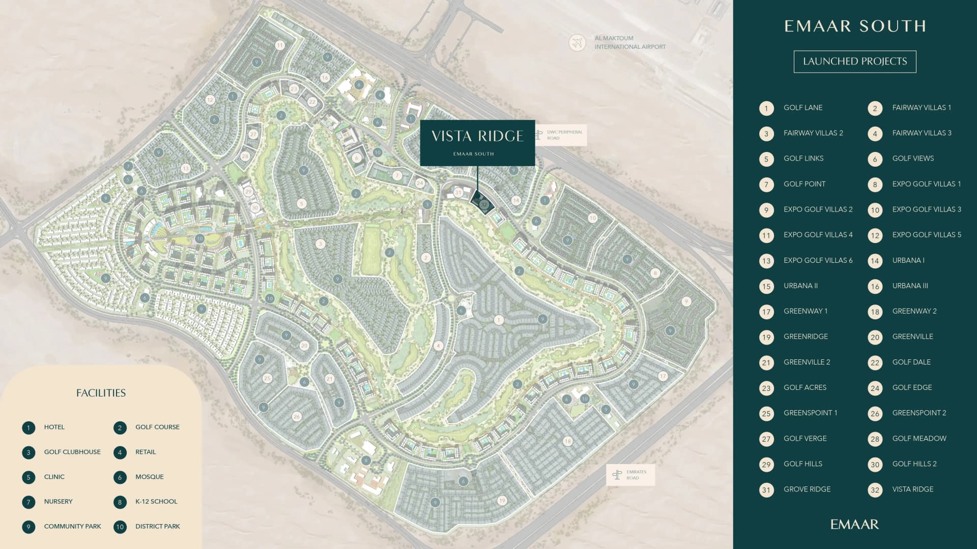 Emaar Vista Ridge Masterplan