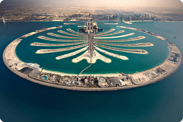 Palm Jumeirah aerial view