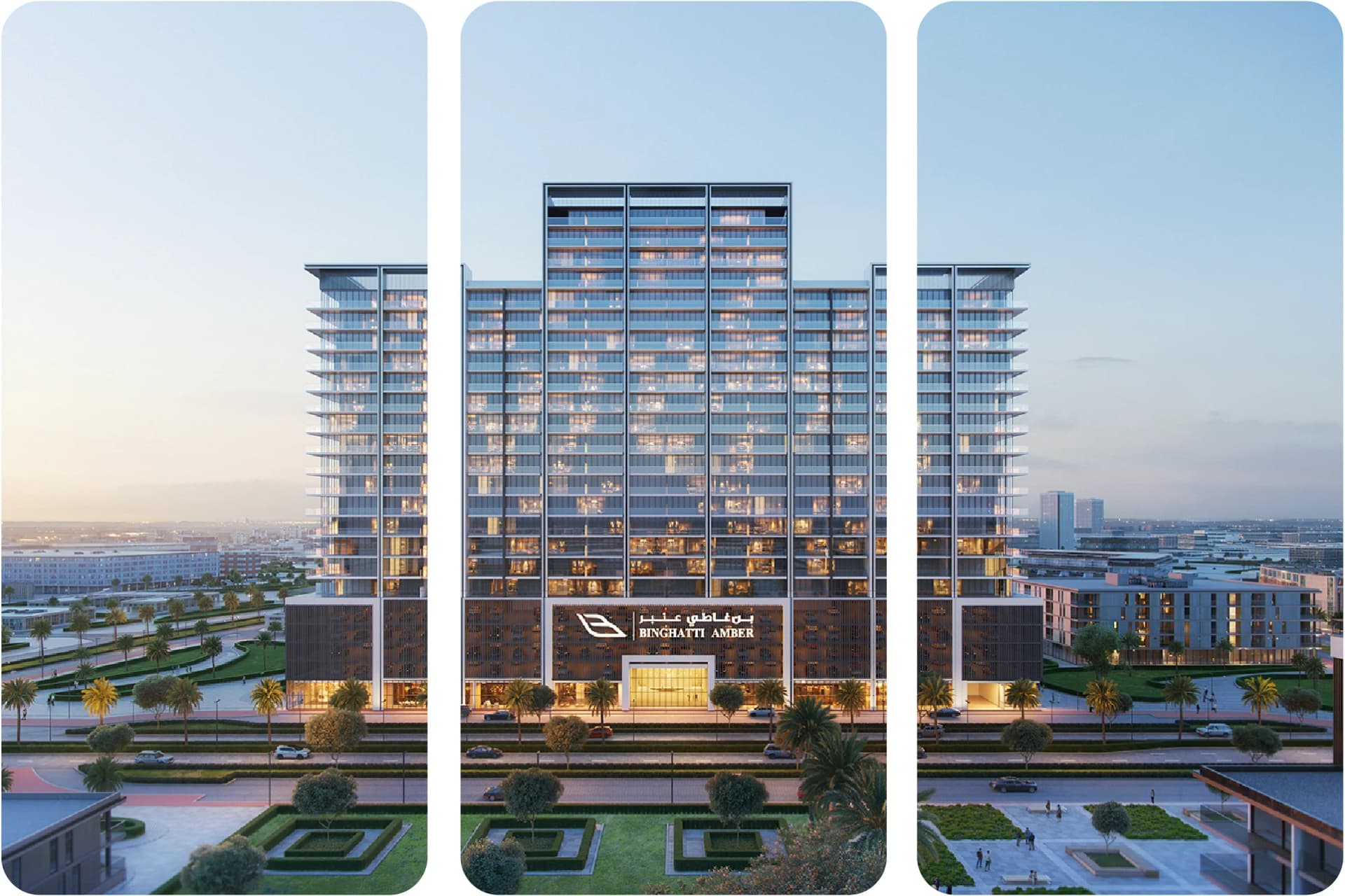 مبنى LIV Waterside في مرسى دبي من الأعلى