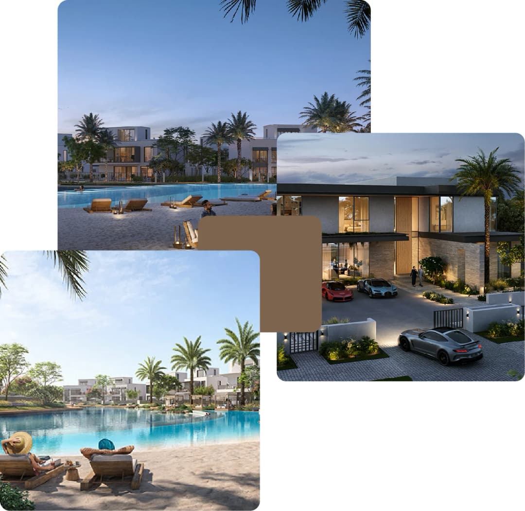 Luxury homes with beachfront and evening views