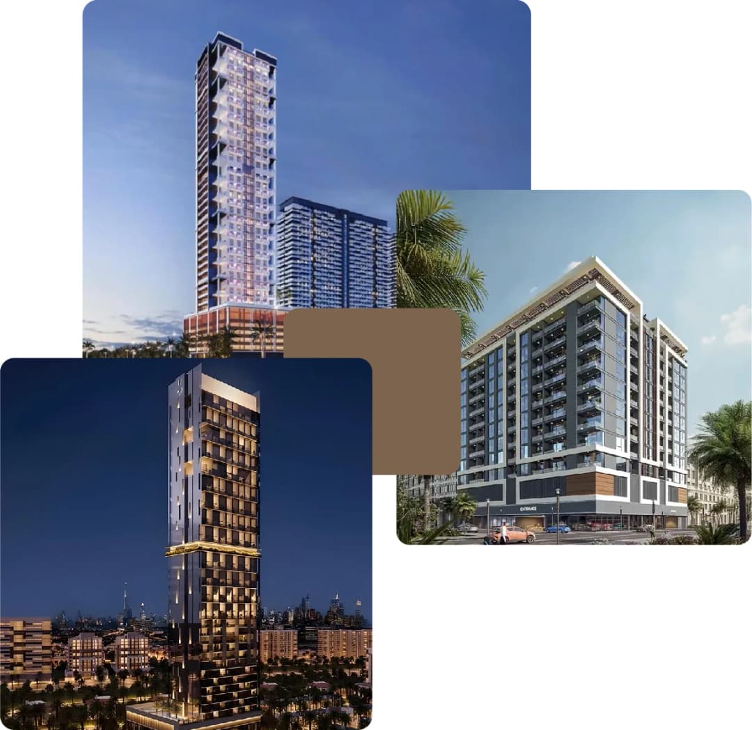 High-rise residential buildings at different times