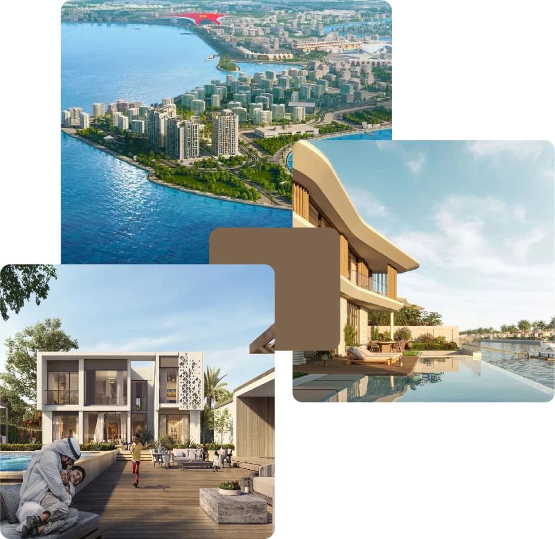 Coastal villas with modern architecture views