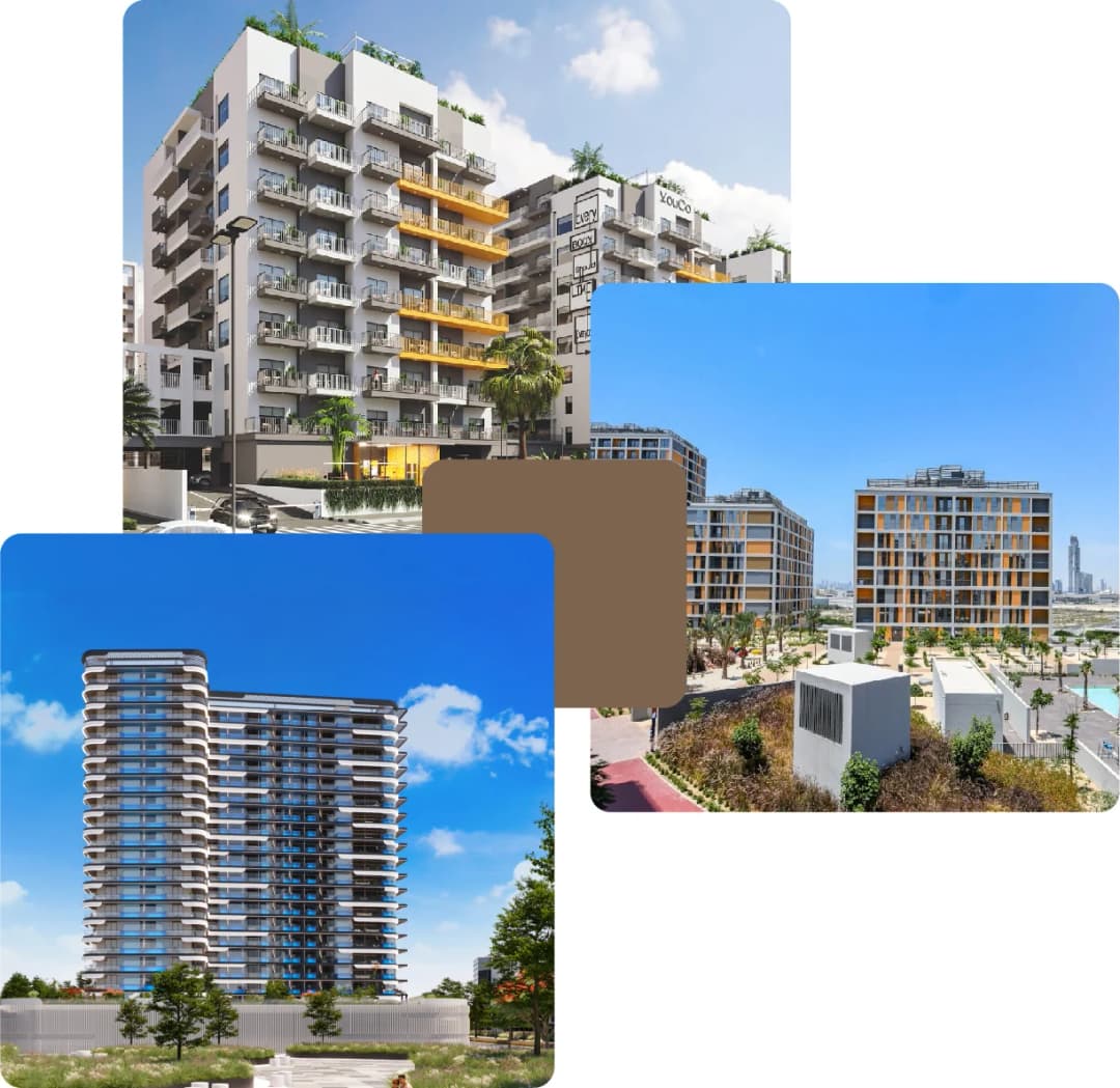 شقق متوسطة الارتفاع ملونة في بيئة مدينة مشرقة