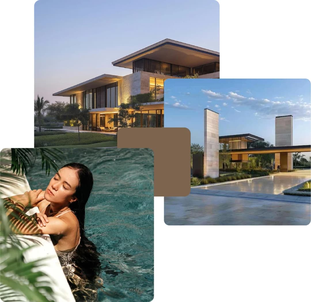 Luxury villa, gated entrance, and pool relaxation