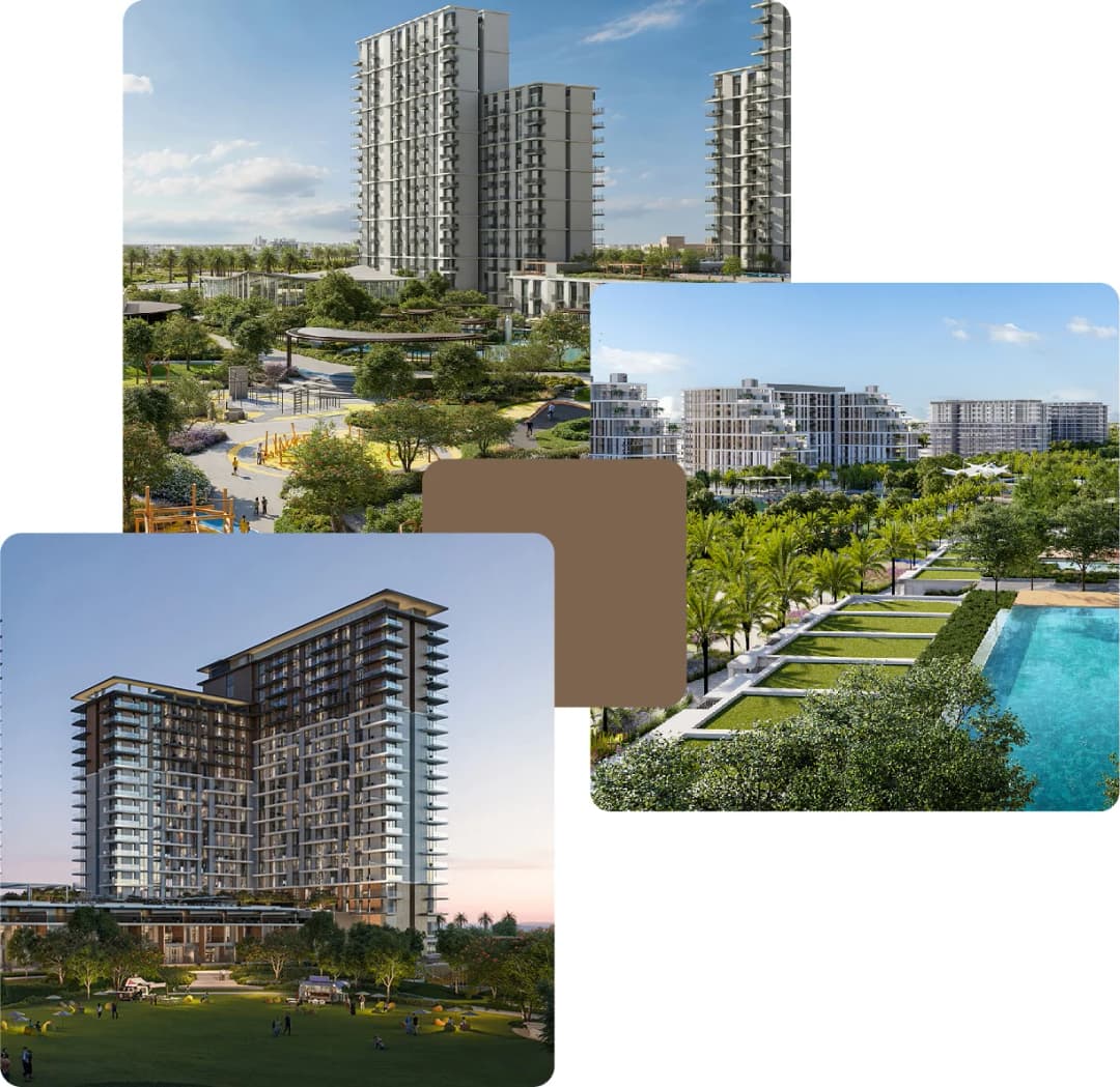 Green living with parks and swimming pool