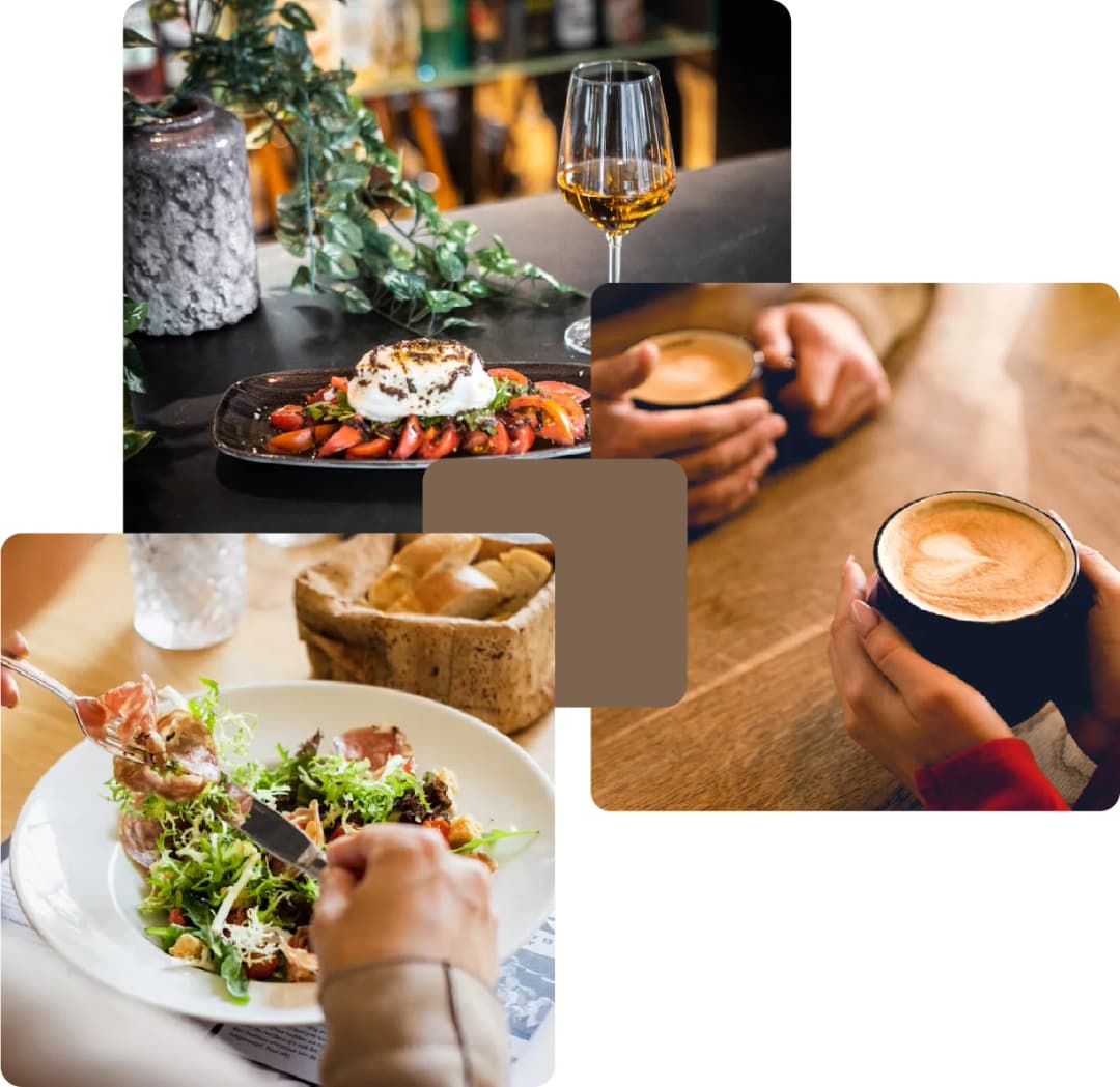 Food, drinks, and cozy moments over coffee