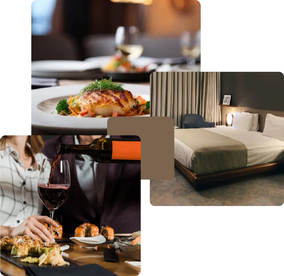 Restaurant dining with gourmet food and cozy ambiance