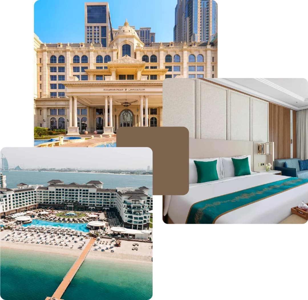 Luxury hotels in Dubai with elegant rooms and views