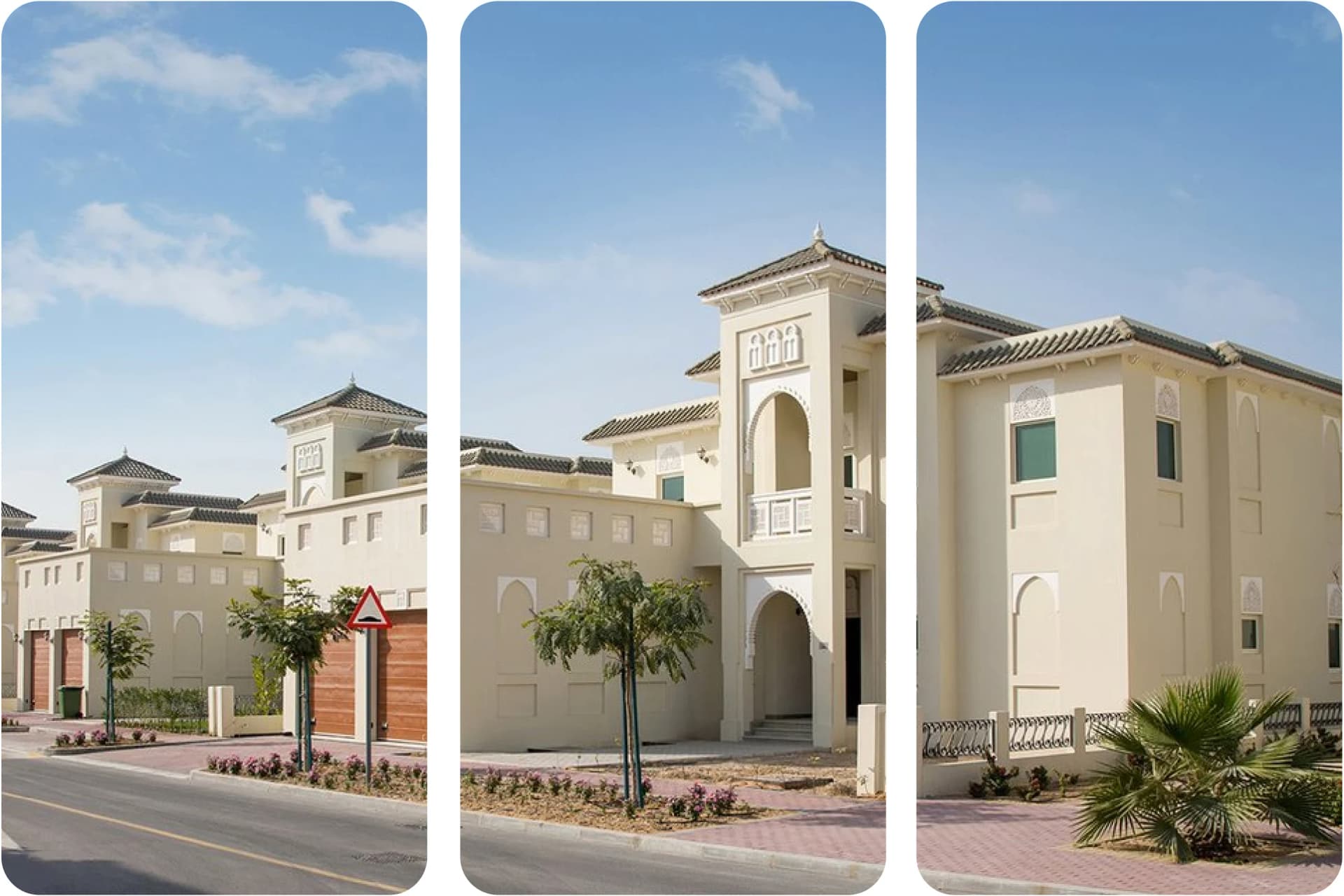 Modern villa with a contemporary facade and a relaxing garden area