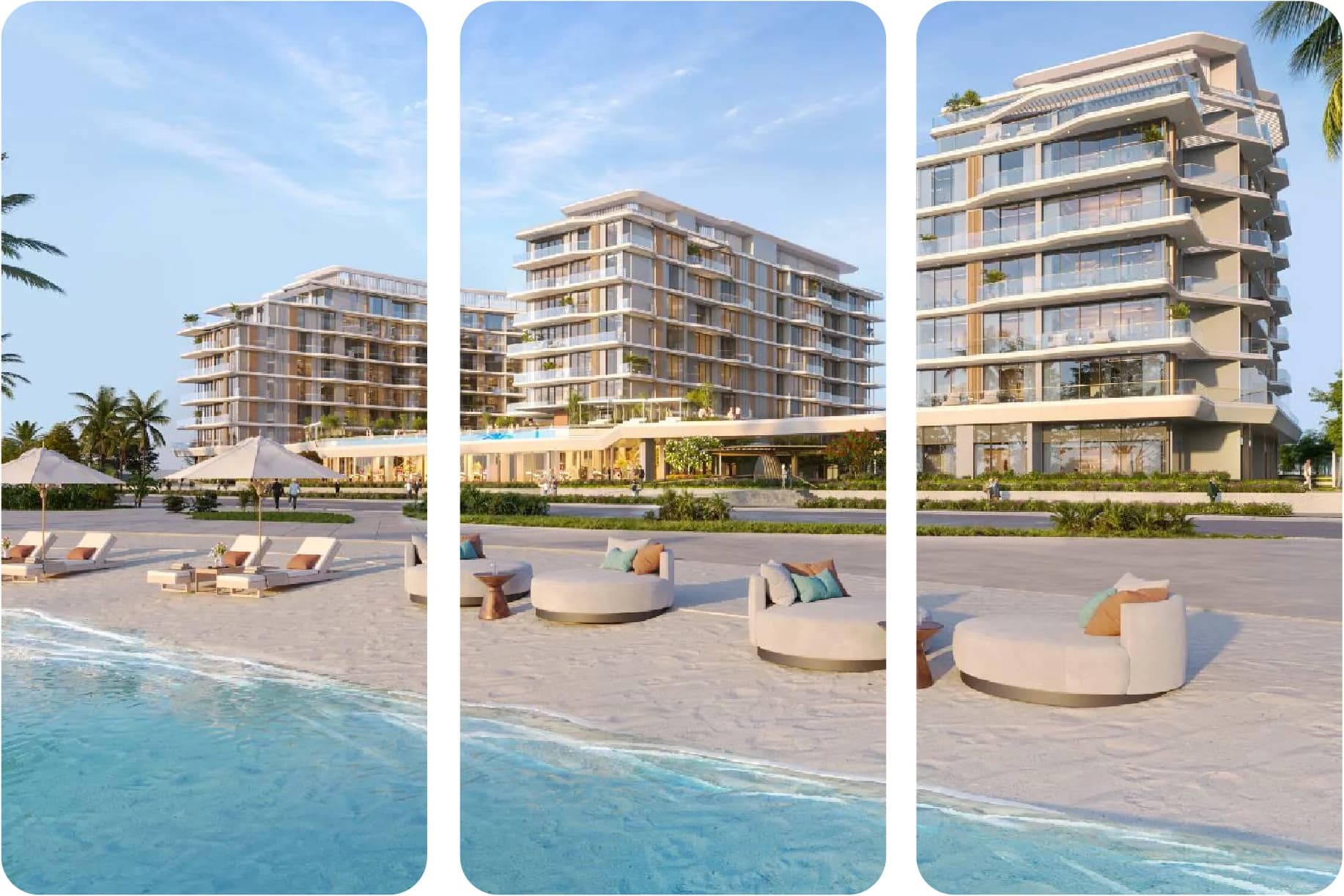 Modern luxury residential building with unique design