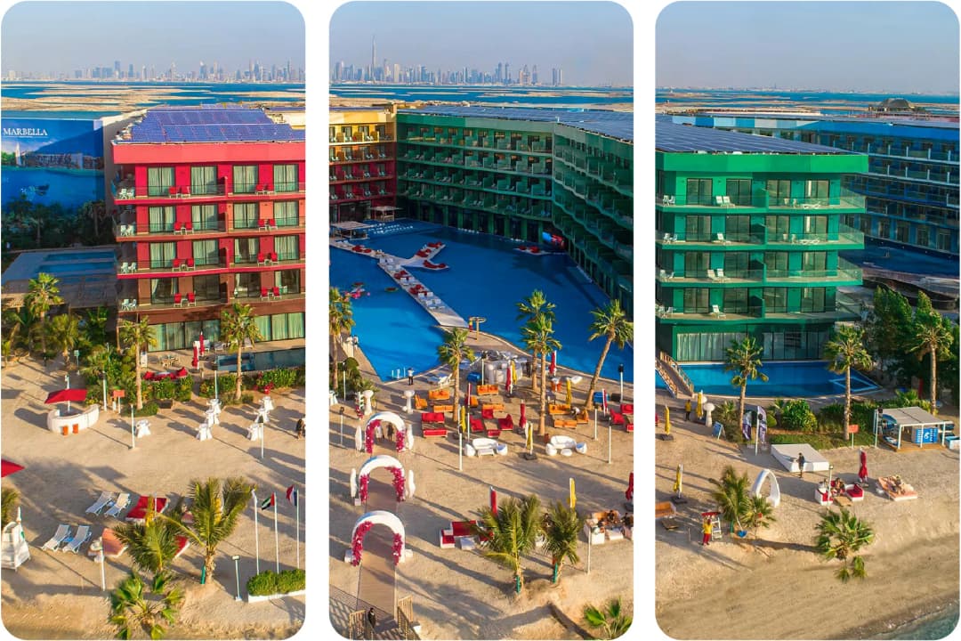ثلاث إطلالات لفندق كوت دازور، دبي