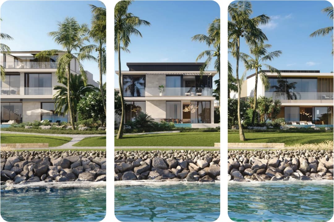 Modern villa with elegant facade and well-kept landscaping