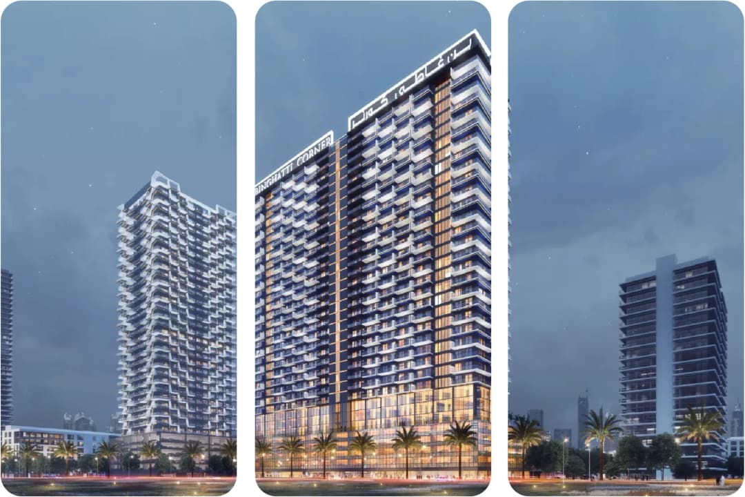 Modern residential building with sleek design and space