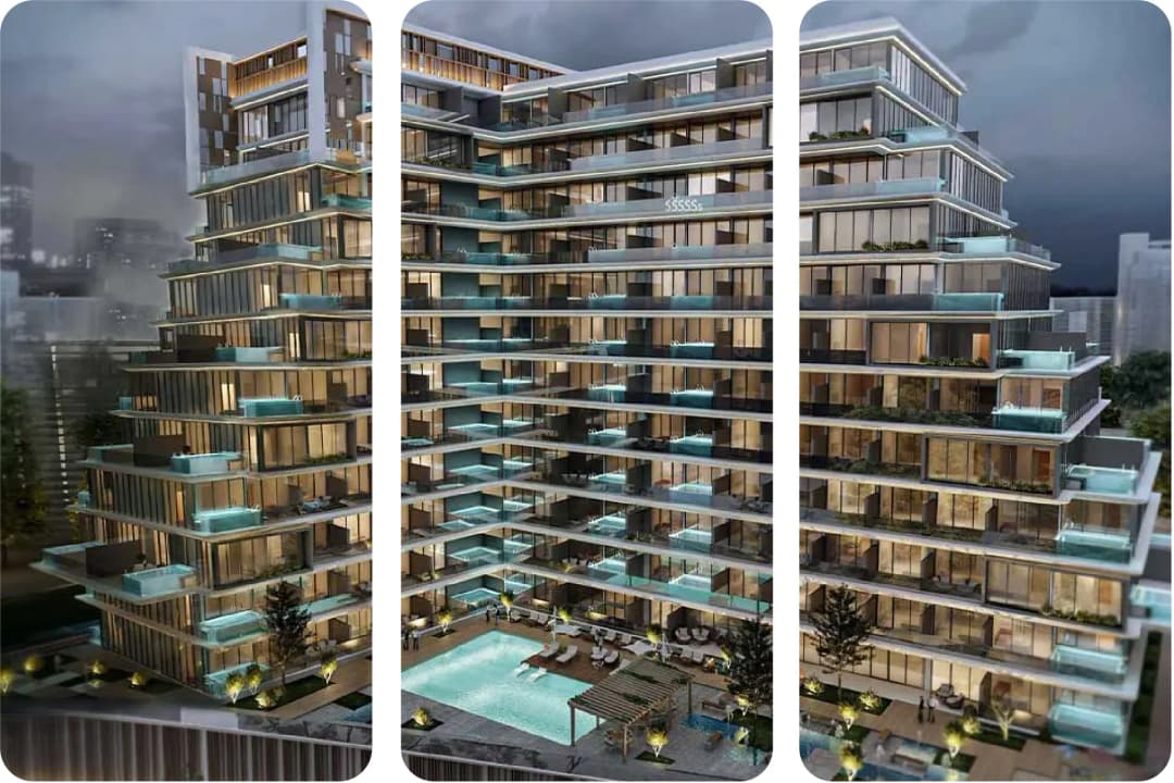 Exterior view of a modern building with a prime location