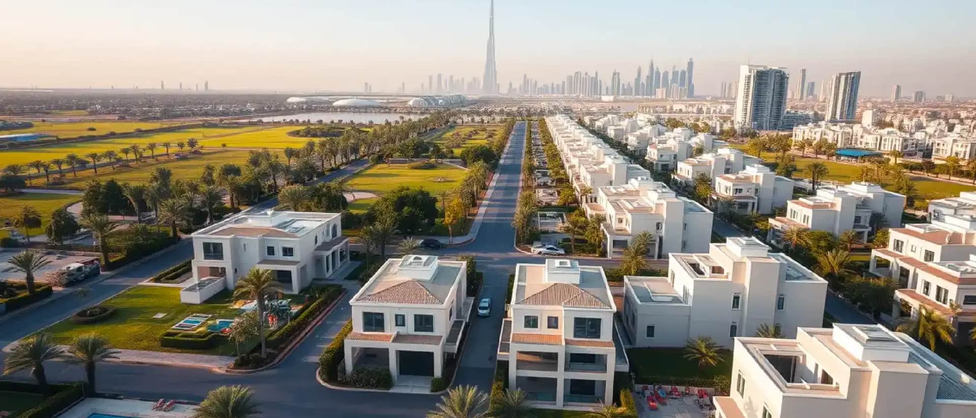Luxury villas with Burj Khalifa view in Dubai