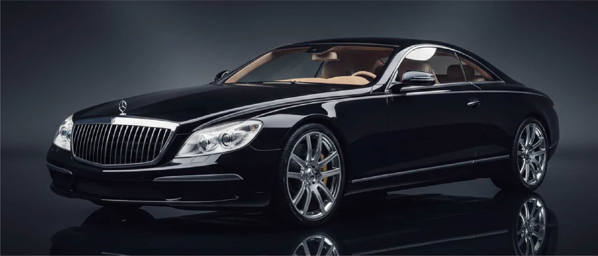 Mercedes-Benz S-Class Coupe in black, elegant profile