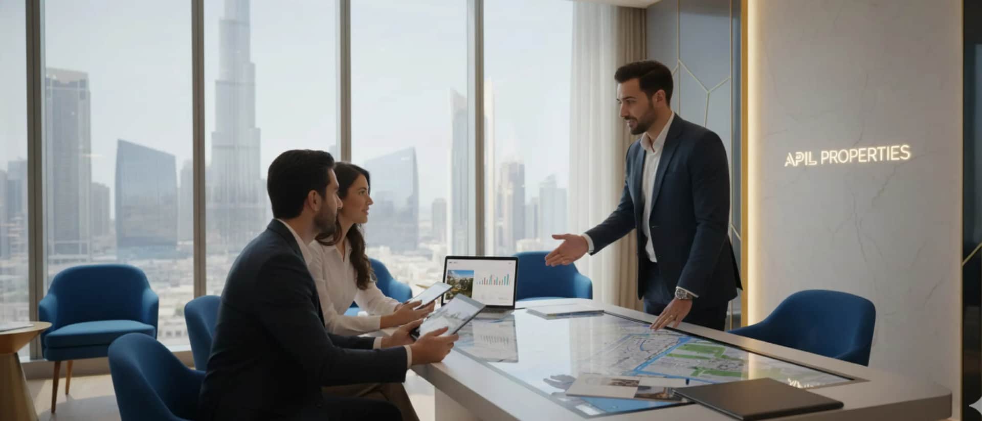 Real estate meeting at APIL Properties office