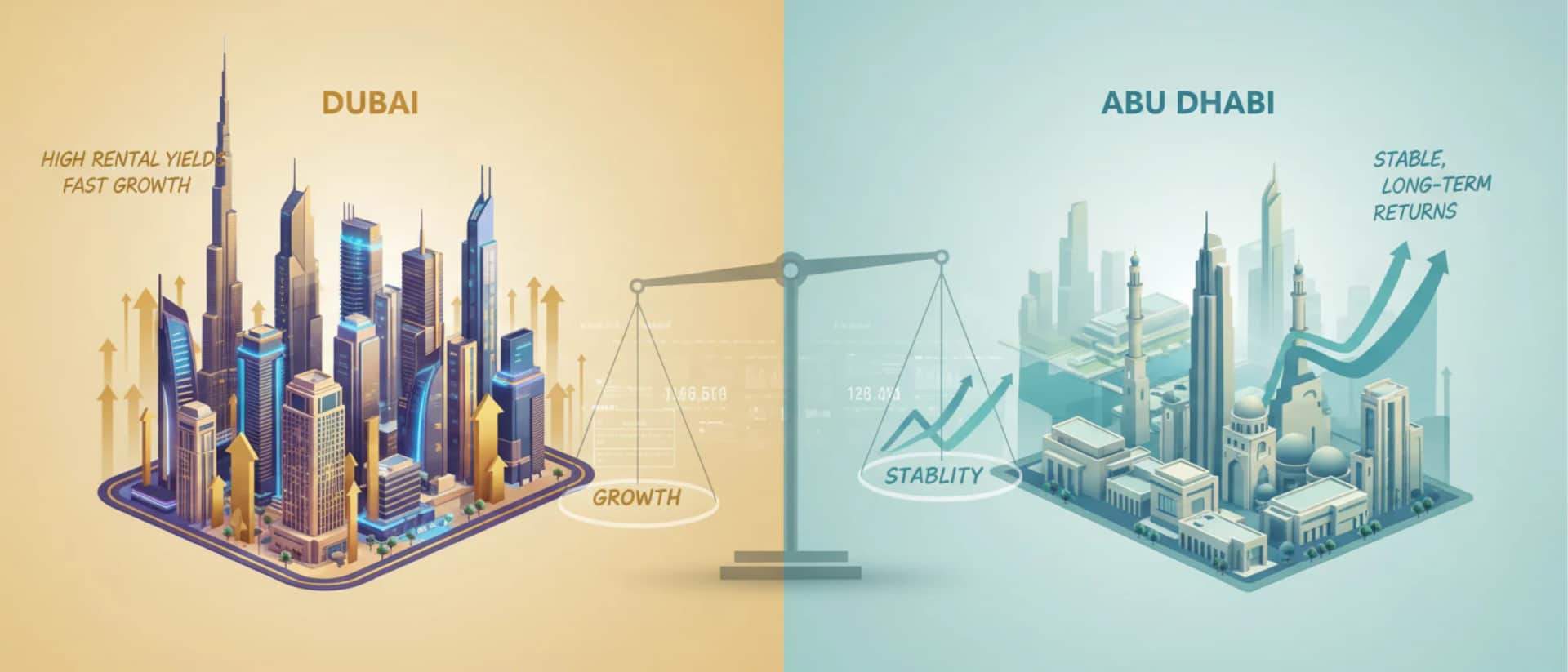 Dubai vs Abu Dhabi Property Returns in 2026