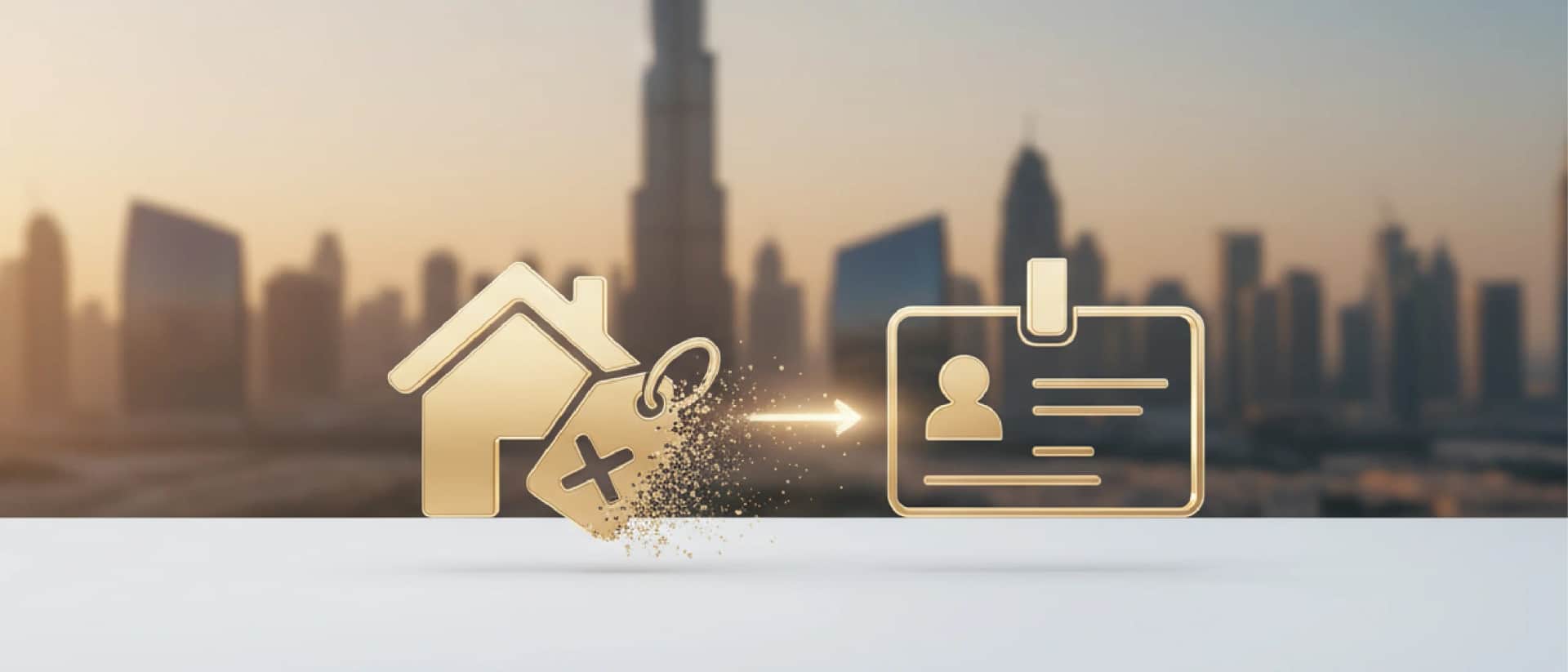 Dubai property ownership transfer concept graphics