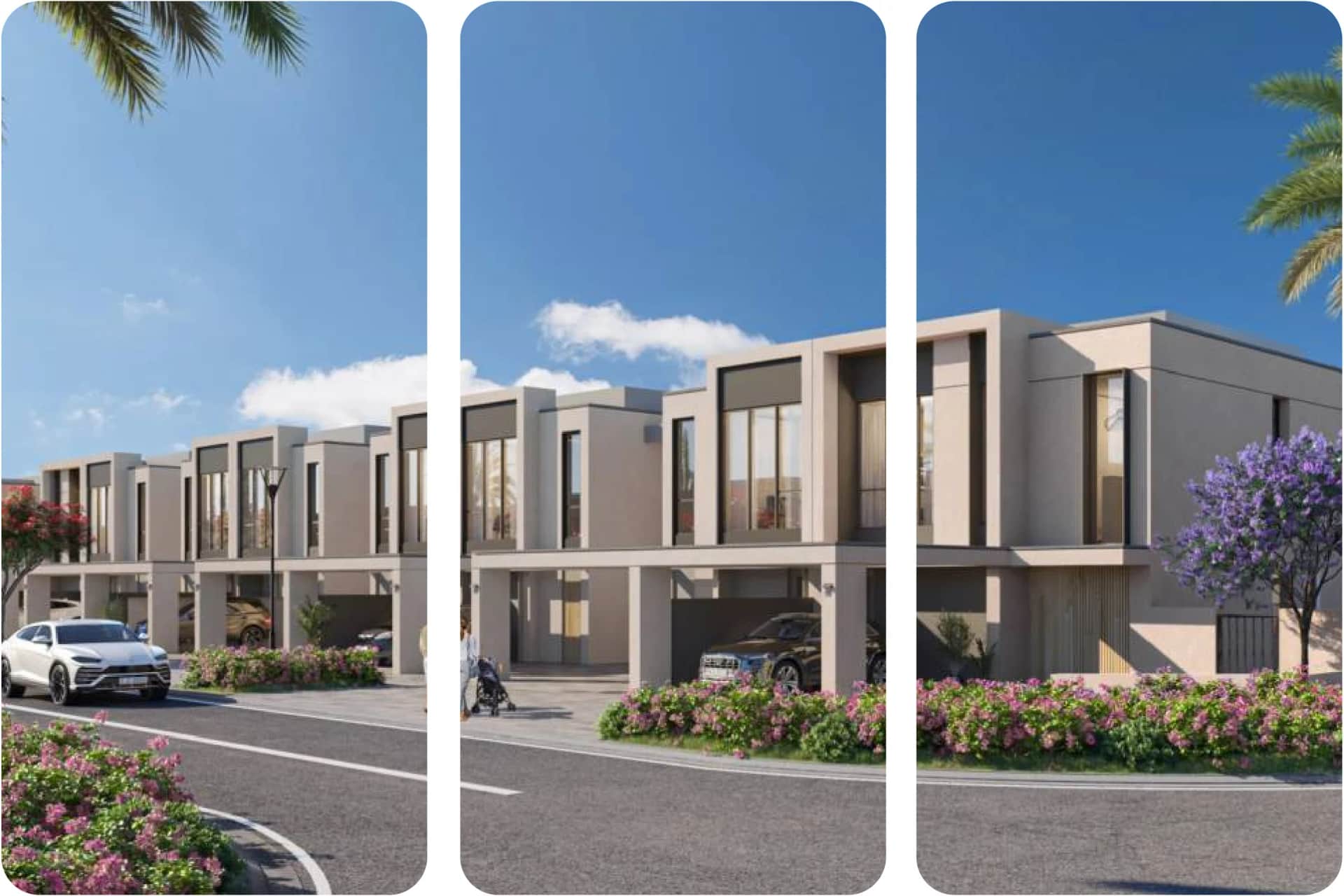 Modern villas with gardens and rooftop terraces at The Legends