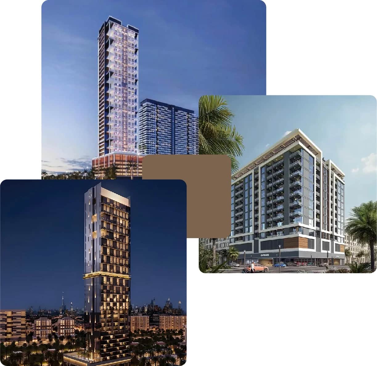 High-rise residential buildings at different times