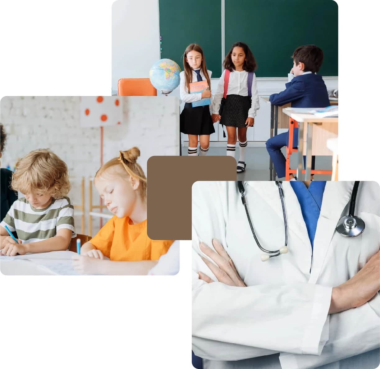 Children working on art in a classroom setting
